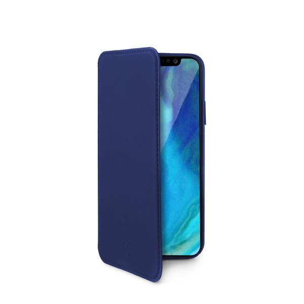 Celly Prestige - Flip cover per cellulare - poliuretano - blu - 6.1" - per Apple iPhone XR