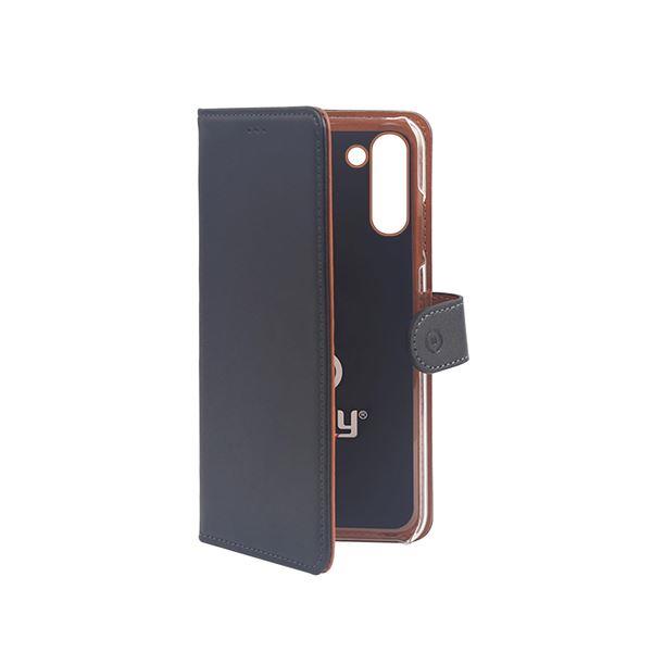 Celly Wally WALLY874 - Flip cover per cellulare - plastica, finta pelle - nero - per Samsung Galaxy Note10