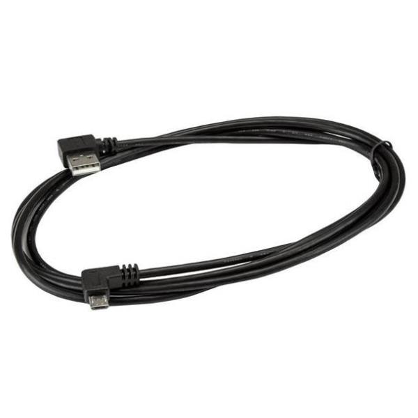 StarTech.com Cavo da Usb a micro USB con connettori ad angolo destro - M/M da 2 m Nero - Cavo USB - Micro-USB Tipo B (M) a USB (M) - USB 2.0 - 2 m - connettore angolato destro - nero - per P/N: USB2PCARBK, USB2PCARBKS, USBEXTAA10BK, USBEXTAA6BK, USBLT2PCARW, USBUB2PCARB