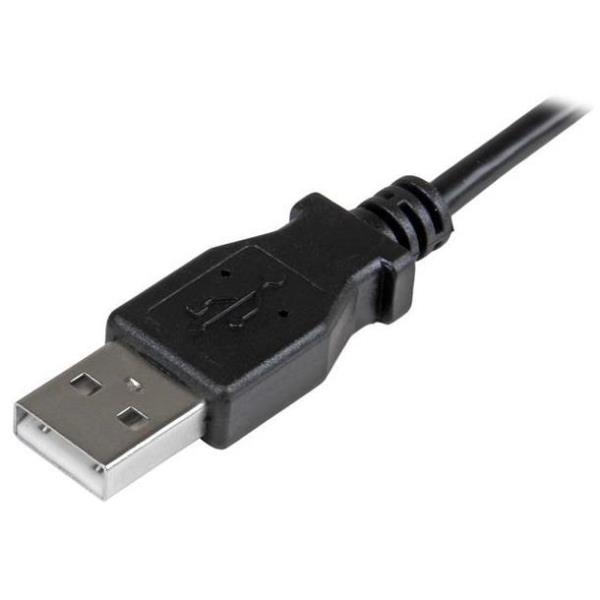 StarTech.com Cavo Micro-USB da Ricarica e Sincronizzazione angolato destro per Smartphone e Tablet da 0,5m - Cavo USB - Micro-USB Tipo B (M) angolo retto a USB (M) - USB 2.0 - 50 cm - nero - per P/N: USB2PCARBK, USB2PCARBKS, USBEXTAA10BK, USBEXTAA6BK, USBLT2PCARW, USBUB2PCARB
