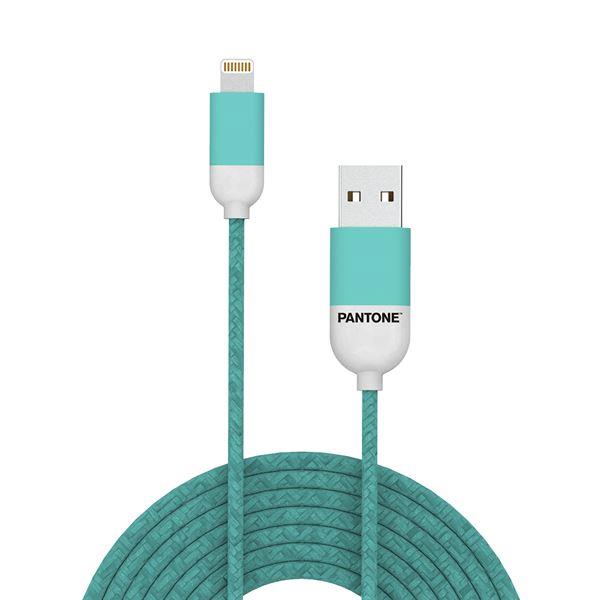 Pantone - Cavo Lightning - USB maschio a Lightning maschio - 1.5 m - ciano - per Apple iPad/iPhone/iPod (Lightning)