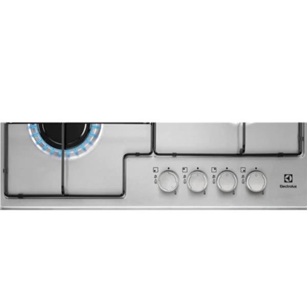 Electrolux Serie 300 Slim line EGS6424X - Piano cottura a gas - 4 piastre - Nicchia - larghezza: 56 cm - prof. 48 cm - acciaio inossidabile