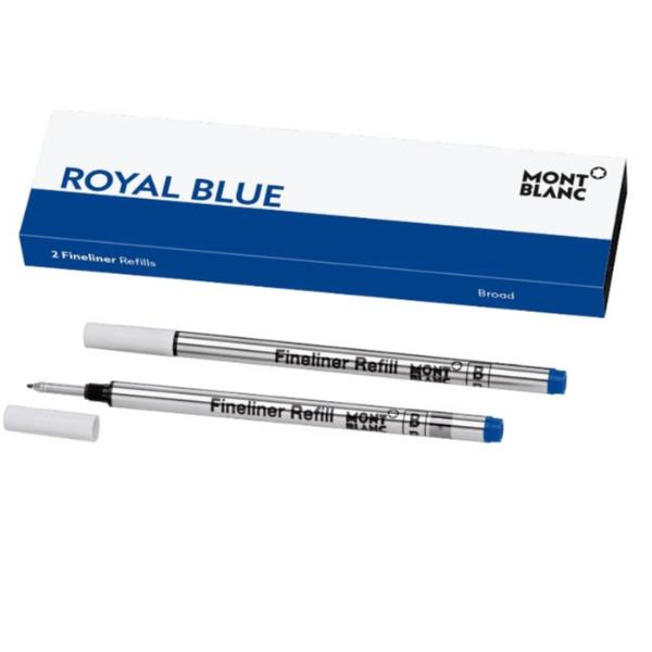 Montblanc - Refill - blu reale - larga (pacchetto di 2) - per Montblanc MEISTERSTÜCK DIAMOND Hommage à W.A. Mozart Small