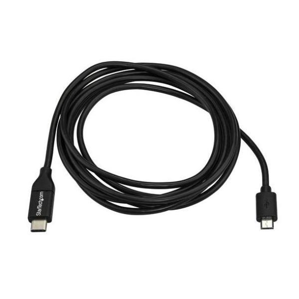 StarTech.com Cavo USB-C a Micro-B - M/M - Cavo di Ricarica USB 2.0 / USB Tipo-C da 2m - Compatibile Thunderbolt 3 - Cavo USB - USB-C (M) a Micro-USB Tipo B (M) - USB 2.0 - 2 m - nero