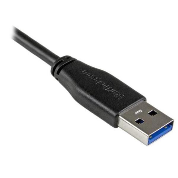 StarTech.com Cavo Micro USB 3.0 slim - USB-A a Micro-B ad angolo destro da 2m - M/M - Cavo USB - Micro USB tipo B (M) a USB Tipo A (M) - USB 3.0 - 2 m - connettore angolato destro - nero
