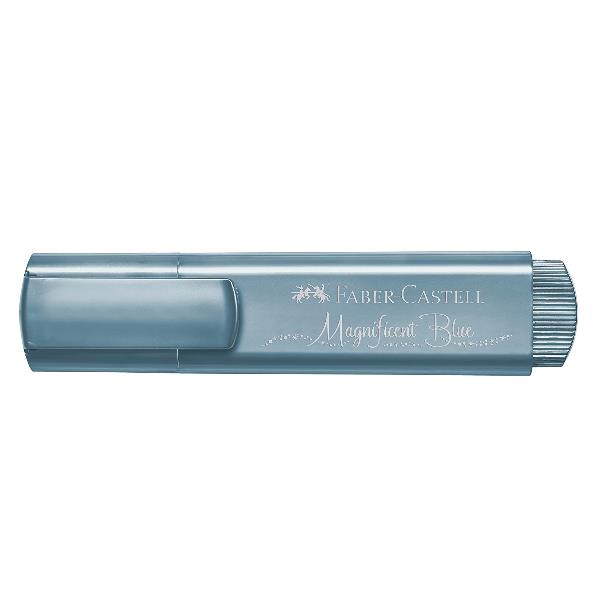 Faber-Castell Textliner 46 - Evidenziatore - blu magnificent metallizzato - inchiostro base acqua - 1-5 mm