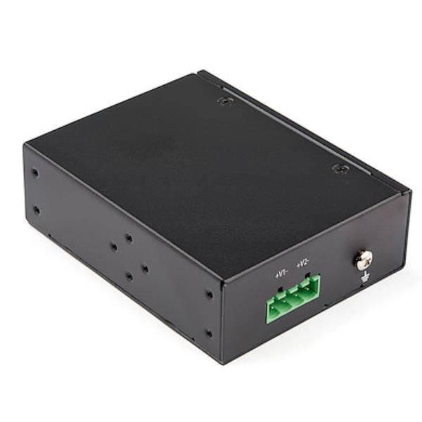StarTech.com Switch Ethernet 5 porte industriale - Power over Ethernet switch di rete Gigabit non gestita 30W 4x PoE+ /IP-30 (IESC1G50UP) - Switch - unmanaged - 4 x 10/100/1000 (PoE+) + 1 x 10/100/1000 - montabile su rail DIN, montaggio a parete - PoE+ (120 W) - alimentazione CC