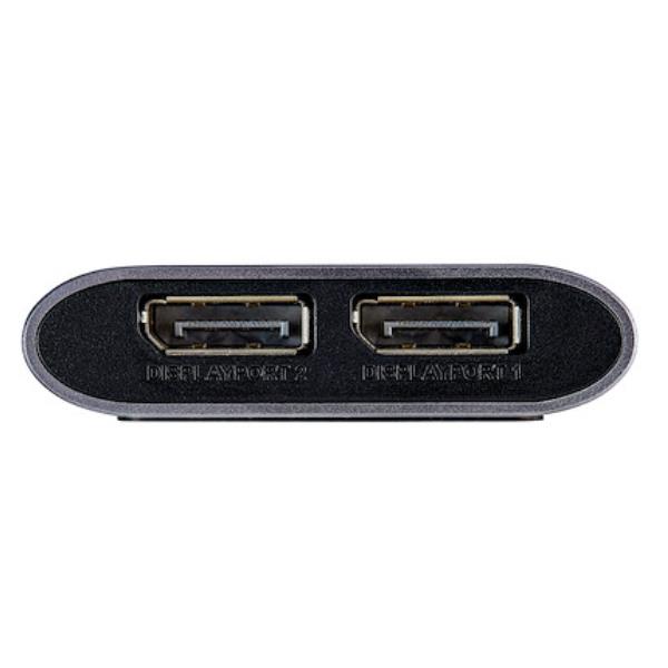 StarTech.com Adattatore Thunderbolt 3 a doppio monitor DisplayPort 4K 60Hz o singolo 8K/5K -TB3 a 2x DP 1.4 - Mac/Windows (TB32DP14) - Adattatore USB/DisplayPort - USB-C (M) a DisplayPort (F) - Thunderbolt 3/DisplayPort 1.4 - 46 cm - supporto 8K - argento