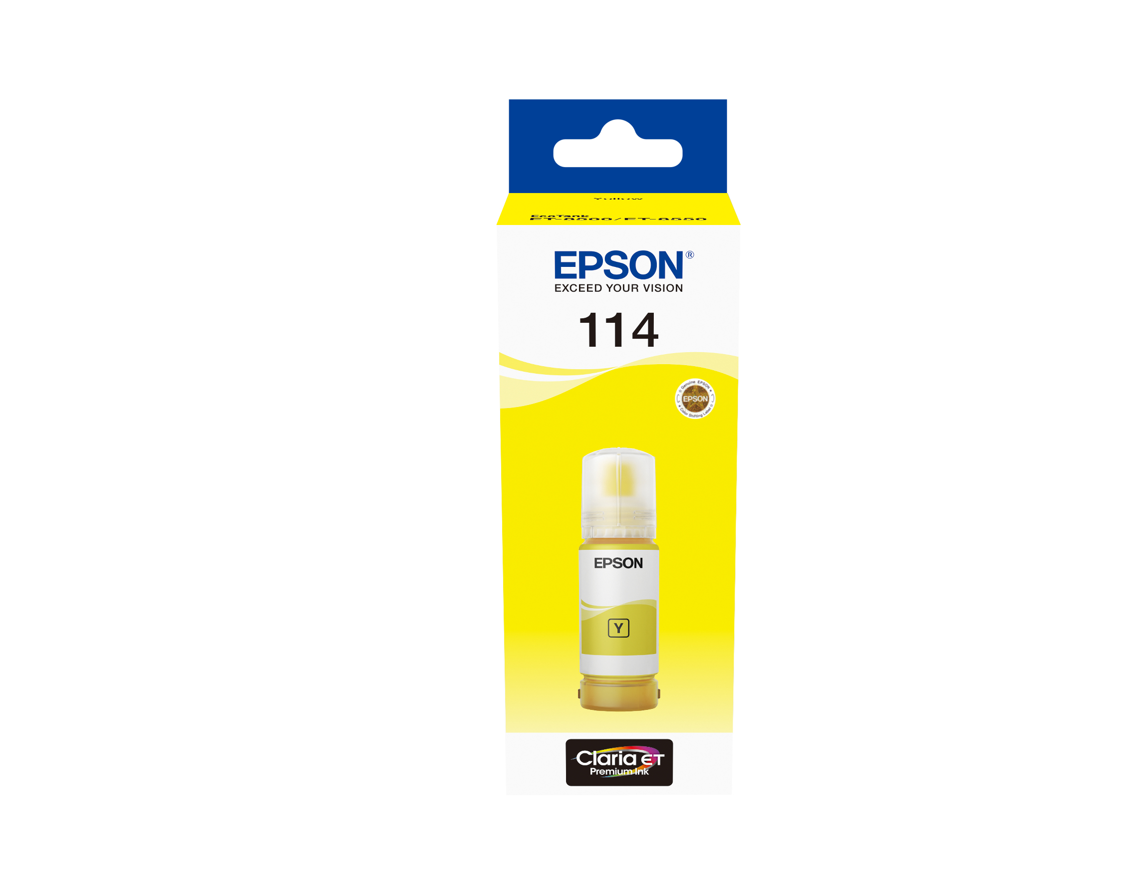Epson 114 - 70 ml - giallo - originale - ricarica inchiostro - per EcoTank ET-8500, ET-8550