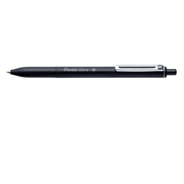 Pentel iZee - Penna a sfera - nero - inchiostro a base olio - 7 mm - retrattile (pacchetto di 12)