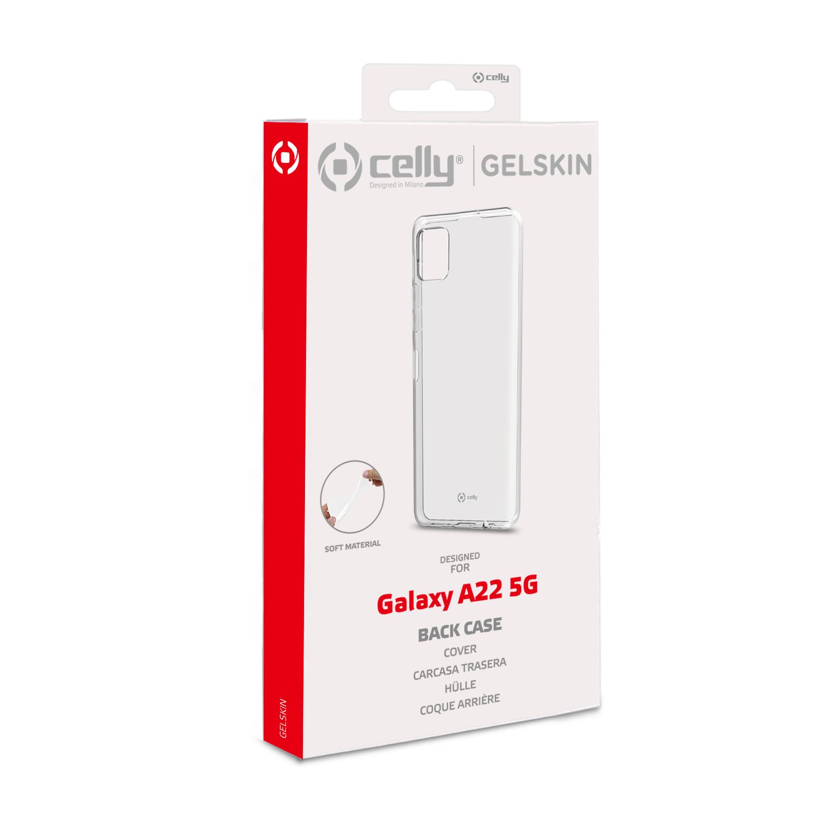 Celly Gelskin - Cover per cellulare - TPU (poliuretano termoplastico) - trasparente - per Samsung Galaxy A22 5G