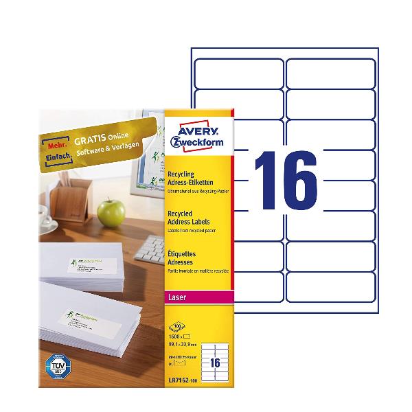 Avery QuickPEEL Recycled Labels - Adesivo permanente - …