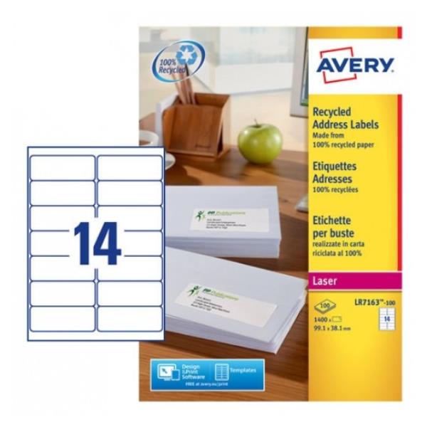 Avery QuickPEEL Recycled Labels - Adesivo permanente - …