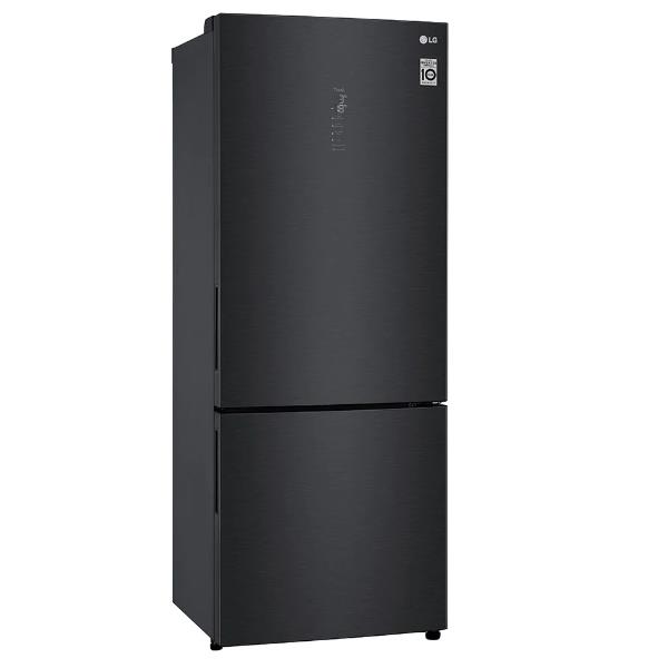 LG GBB569MCAMN - Frigorifero/congelatore - Freezer inferiore WiFi - larghezza: 70.5 cm - prof. 74 cm - altezza: 185 cm - 462 litri - Classe E - acciaio nero opaco