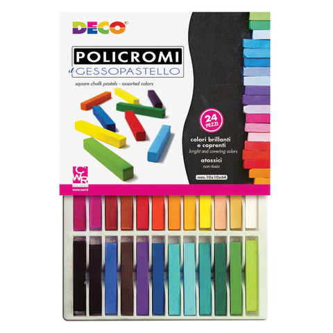 CWR POLICROMI Pastel - Gesso - colori di base assortiti (pacchetto di 24)