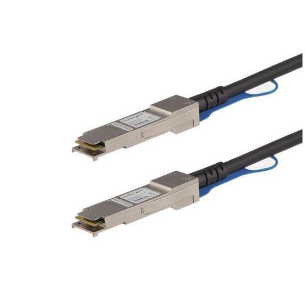 StarTech.com Cavo QSFP+ a connessione diretta da 3 m - Conforme a MSA - Cavo QSFP+ 40G - Cavo Twinax passivo - Cavo DAC - Cavo applicazione diretta 40GBase - QSFP+ serrato a QSFP+ serrato - 3 m - biassiale - SFF-8436 - passivo - nero