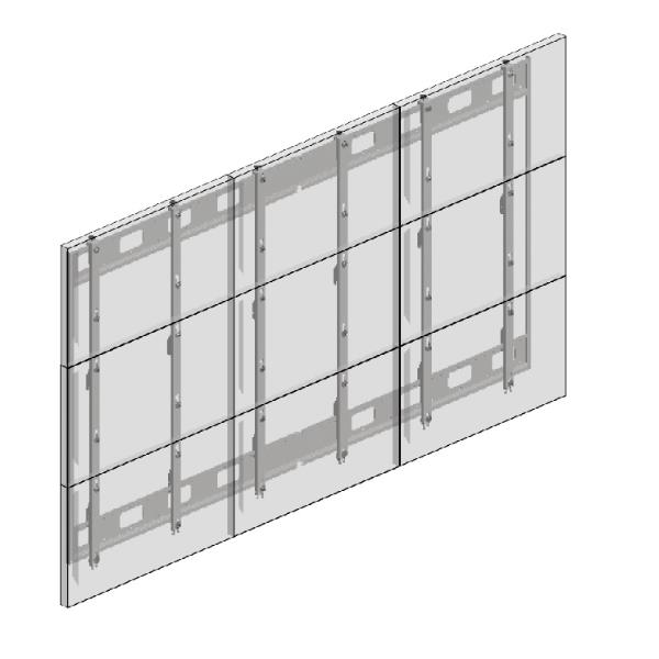 ITB Solution Structure 3 x 3 - Staffa - per video wall - dimensione schermo: 46"-47" - installabile a parete