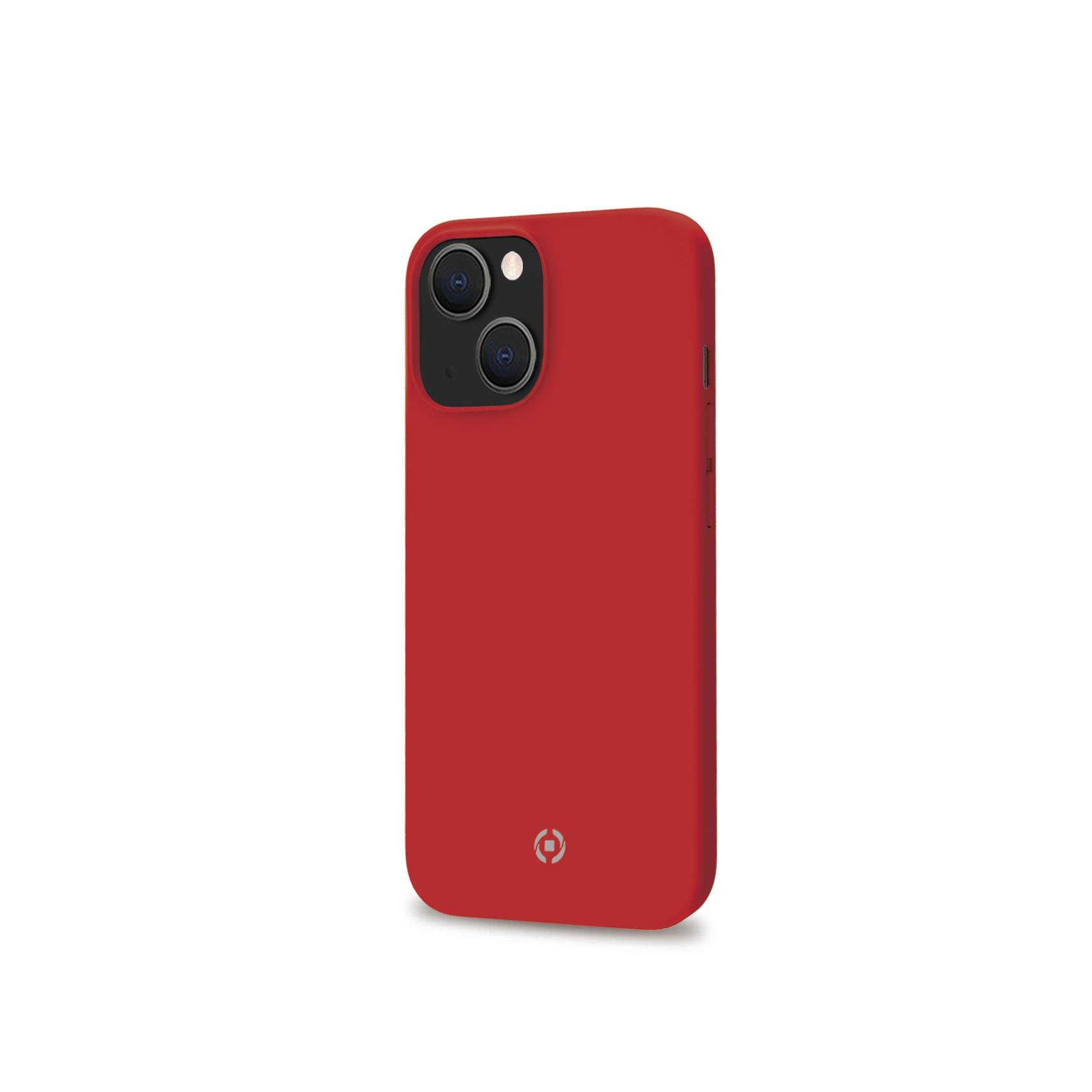 Celly FEELING - Cover per cellulare - silicone liquido - rosso - per Apple iPhone 13 mini