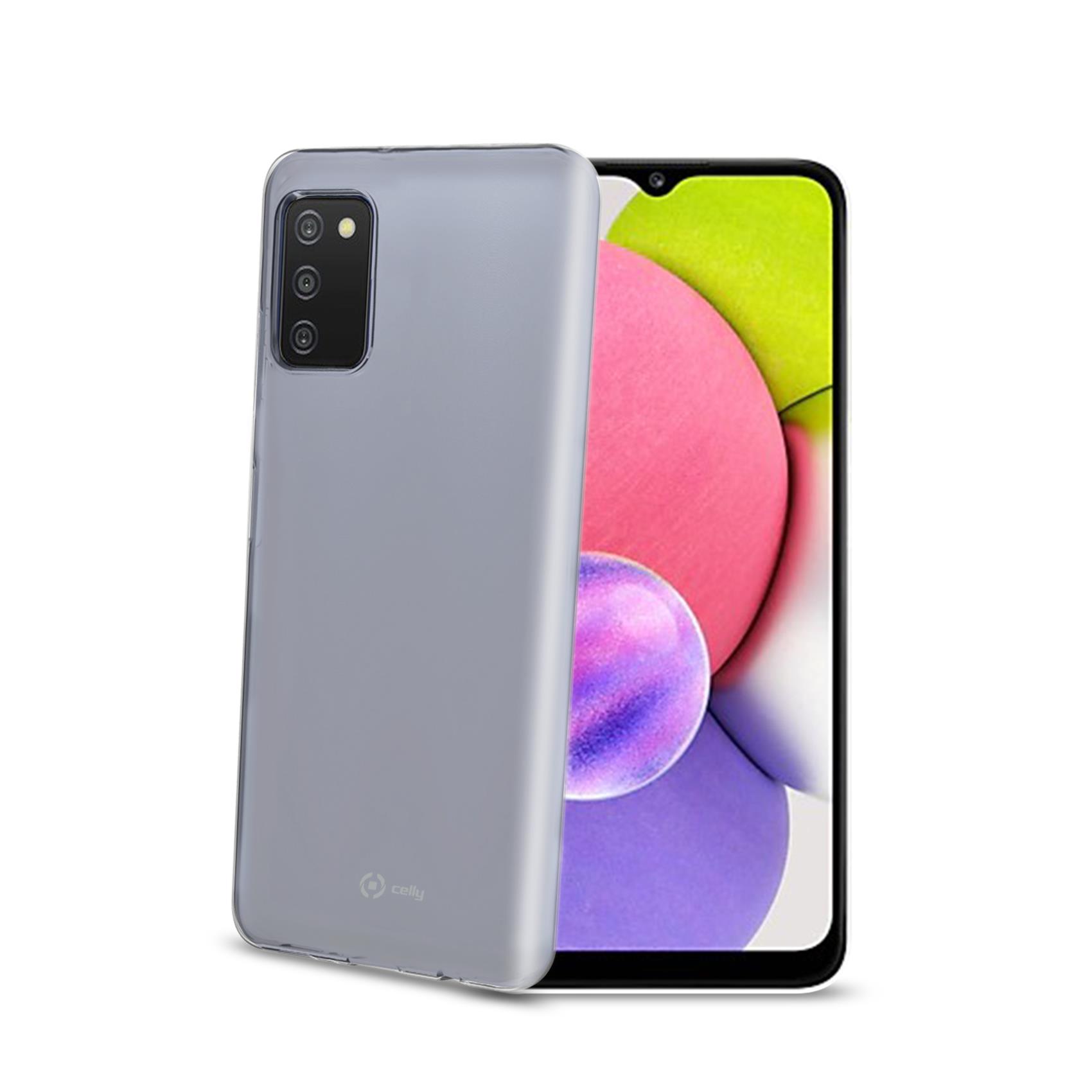 Celly Gelskin - Cover per cellulare - TPU (poliuretano termoplastico) - trasparente - per Samsung Galaxy A03s