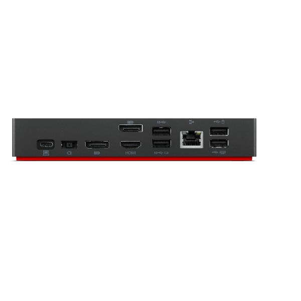 Lenovo ThinkPad Universal USB-C Dock - Docking station - USB-C - HDMI, 2 x DP - GigE - 90 Watt - per ThinkBook 13x G2 IAP; 14s Yoga G2 IAP; ThinkPad L13 Yoga Gen 3; T14s Gen 3; X1 Nano Gen 2