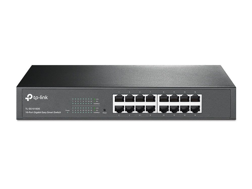 TP-Link JetStream TL-SG1016DE - Switch - gestito - 16 x 10/100/1000 - montabile su rack