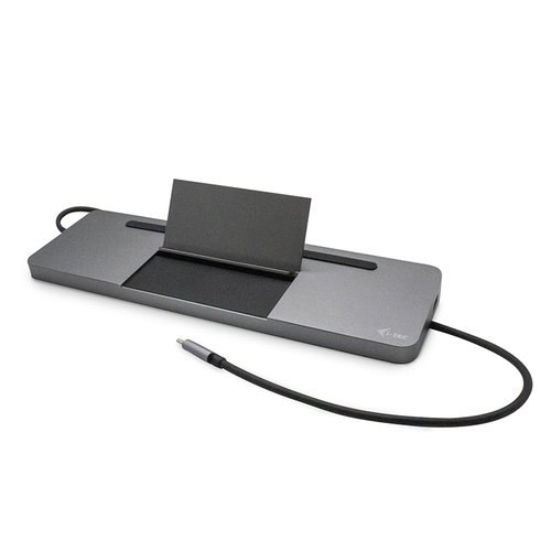 i-Tec USB-C Metal Ergonomic 4K 3x Display Docking Station + Power Delivery - Docking station - USB-C / Thunderbolt 3 - VGA, HDMI, DP - GigE