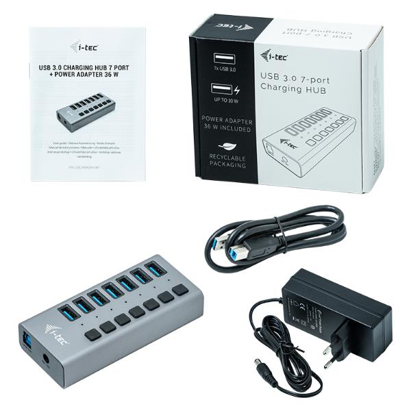 i-Tec USB 3.0 Charging HUB 7 port + …