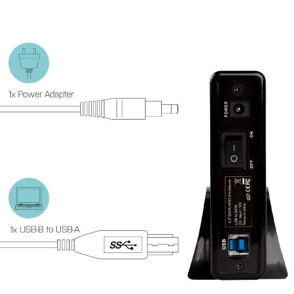 i-Tec MySafe Advance - Box esterno - 3.5" - SATA 6Gb/s - USB 3.0 - nero