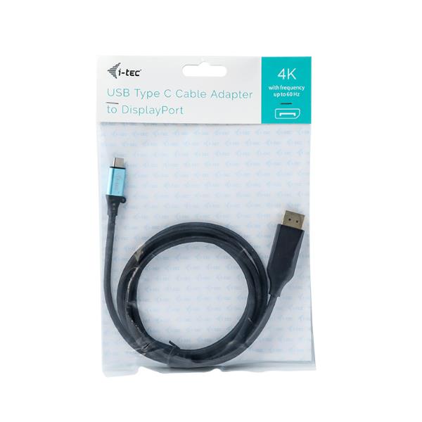 i-Tec - Cavo DisplayPort - USB-C (M) a DisplayPort (M) - Thunderbolt 3 - 2 m - supporto 4K
