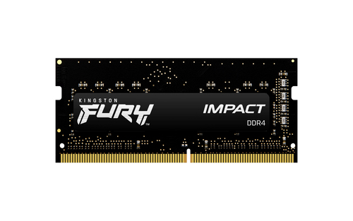 Kingston FURY Impact - DDR4 - modulo - 16 GB - SO DIMM 260-pin - 3200 MHz / PC4-25600 - CL20 - 1.2 V - senza buffer - non ECC - nero