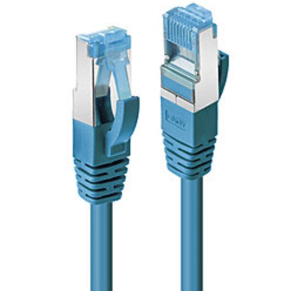 Lindy - Cavo patch - RJ-45 (M) a RJ-45 (M) - 15 m - SFTP, PiMF - CAT 6a - senza alogeni, stampato, antiaggrovigliamento - blu