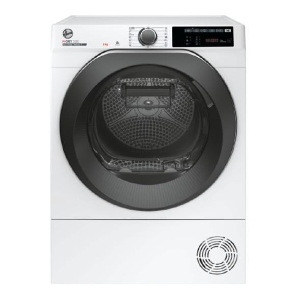 Hoover H-Dry 500 NDE H9A2TSBEXS-S - Asciugatrice WiFi - larghezza: 59.6 cm - prof. 58.5 cm - altezza: 85 cm - caricamento frontale - bianco con sportello nero