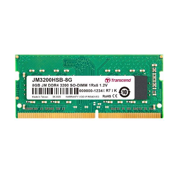 Transcend JetRAM - DDR4 - modulo - 16 GB - SO DIMM 260-pin - 3200 MHz / PC4-25600 - CL22 - 1.2 V - senza buffer - non ECC