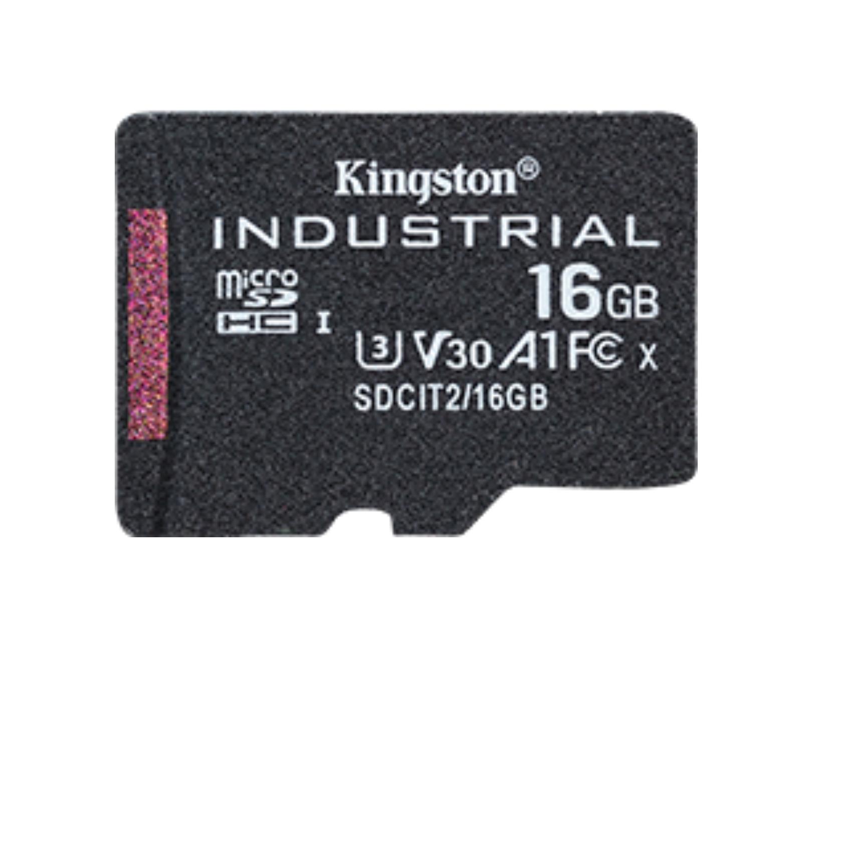 Kingston Industrial - Scheda di memoria flash - 16 GB - A1 / Video Class V30 / UHS-I U3 / Class10 - UHS-I microSDHC