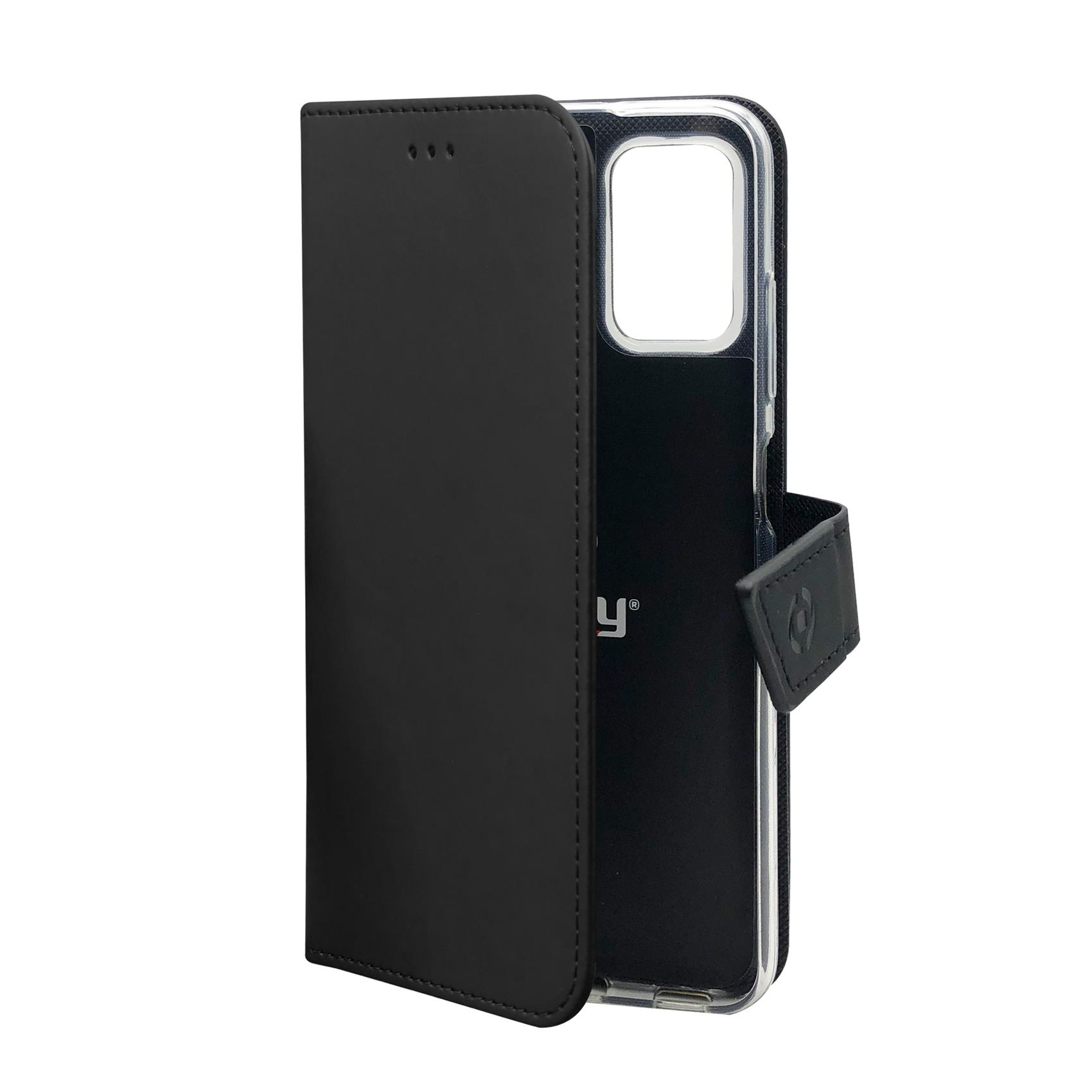 Celly Wally - Flip cover per cellulare - similpelle - nero - per OPPO Find X3 LITE