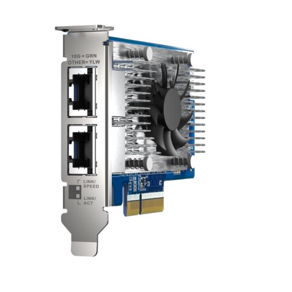 QNAP QXG-10G2T-X710 - Adattatore di rete - PCIe 3.0 x4 profilo basso - 10Gb Ethernet x 2 - per QNAP QSW-1208-8C, QSW-M2108-2C