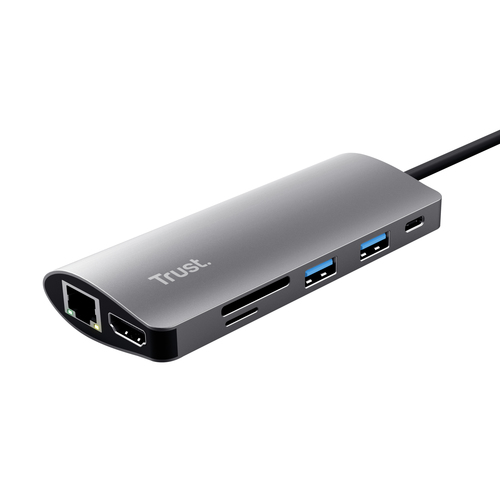 Trust Dalyx 7-in-1 USB-C Multiport Adapter - Docking station - USB-C 3.2 - HDMI - GigE