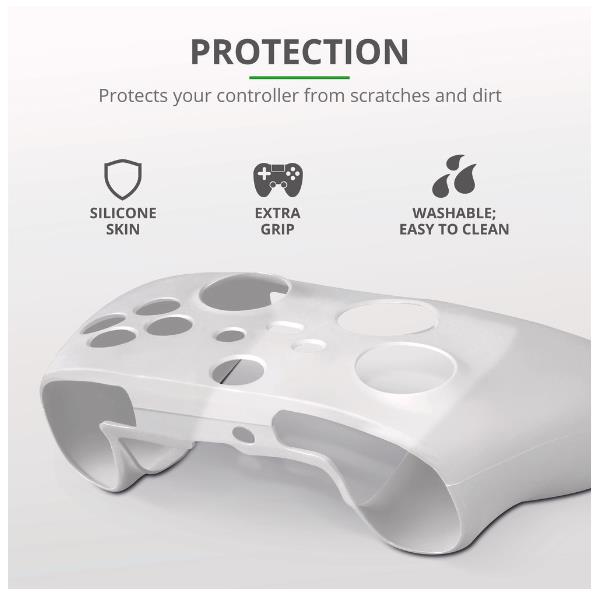 Trust GXT 749 - Per Xbox One X - cover posteriore per controller console giochi - silicone - trasparente - per Microsoft Xbox Wireless Controller