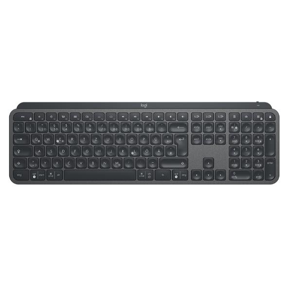 Logitech MX Keys - Tastiera - retroilluminato - Bluetooth, 2.4 GHz - QWERTY - italiana - grafite