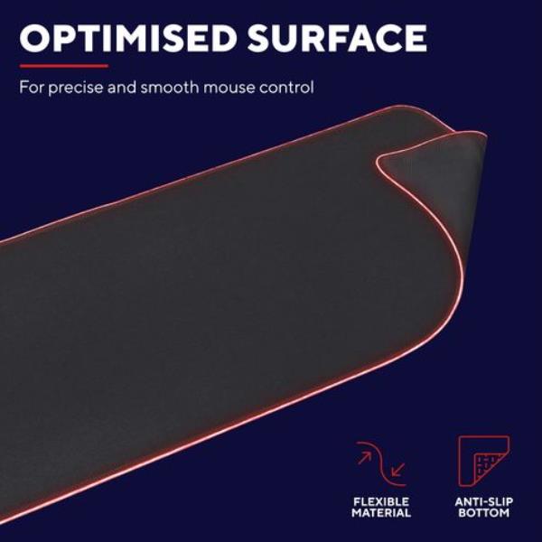 Trust GXT 764 Glide-Flex XXL - Tastiera e mouse pad illuminati