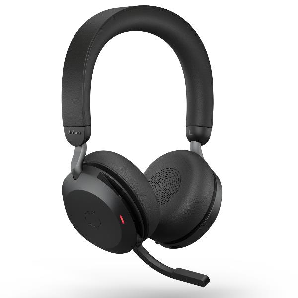 Jabra Evolve2 75 - Cuffie con microfono - on-ear - Bluetooth - senza fili, cablato - eliminazione rumore attivata - USB-A - isolamento dal rumore - nero - Ottimizzato per UC