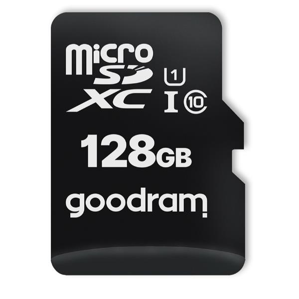 GOODRAM M1AA - Scheda di memoria flash (adattatore da microSDXC a SD in dotazione) - 128 GB - UHS-I U1 / Class10 - UHS-I microSDXC
