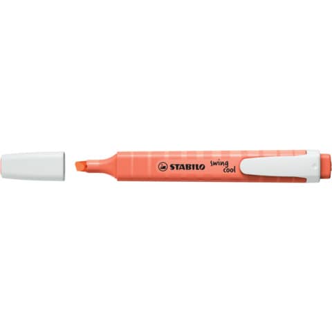 STABILO swing cool - Evidenziatore - rosso mellow coral pastello - inchiostro base acqua - 1-4 mm