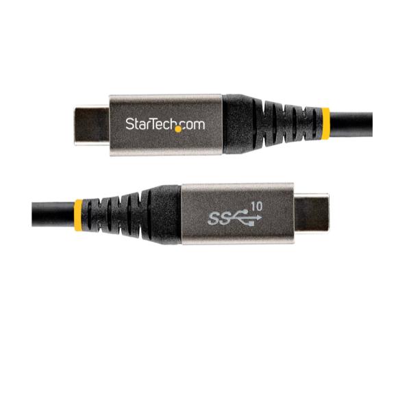 StarTech.com Cavo USB tipo C da 1m - Cavo da USB-C a USB-C 5Gbps - USB-C 3.1/3.2 Gen 2 Type-C - 100W (5A) Power Delivery - Supporta DP Alt Mode (USB315CCV2M) - Cavo USB - USB-C (M) a USB-C (M) - USB 3.2 Gen 2 / DisplayPort 1.4 /Thunderbolt 3 - 1 m - supporto 4K - grigio, nero