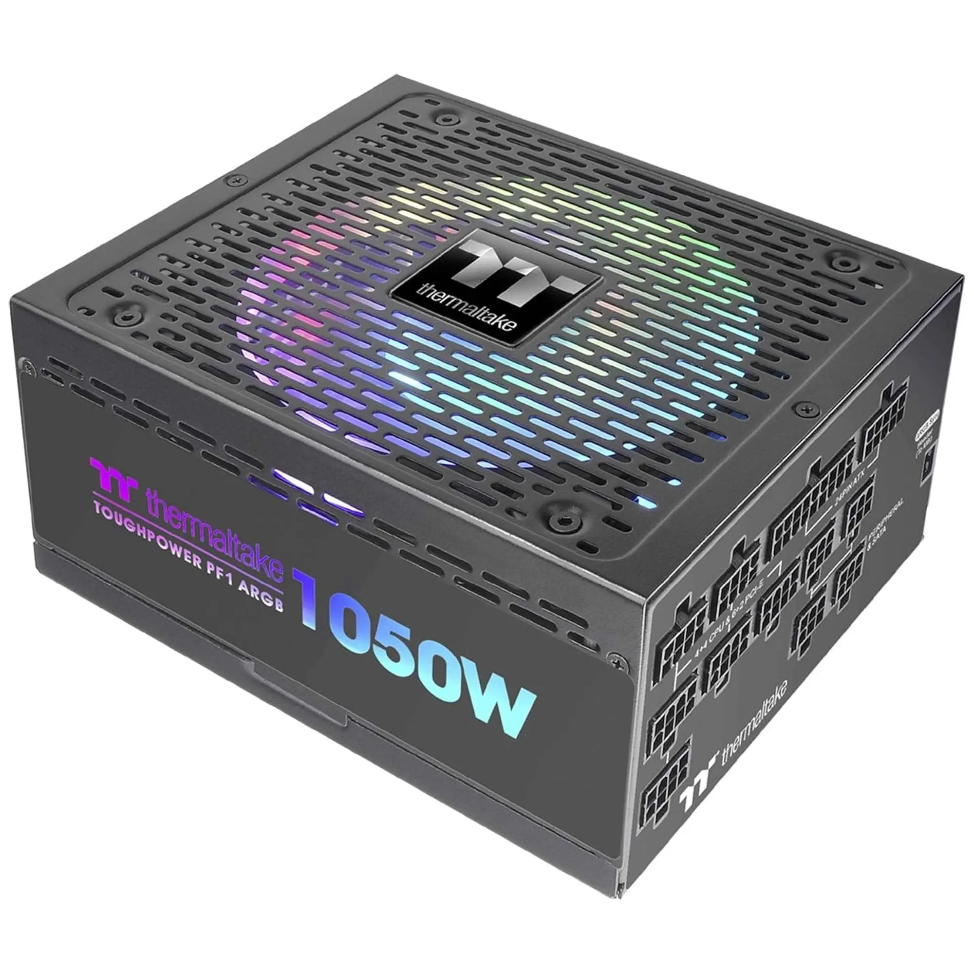 Thermaltake POWER PF1 ARGB 1050 - TT Premium Edition - alimentazione (interna) - ATX12V - 80 PLUS Platinum - 1050 Watt - PFC (fattore di correzione alimentazione) attivo - nero