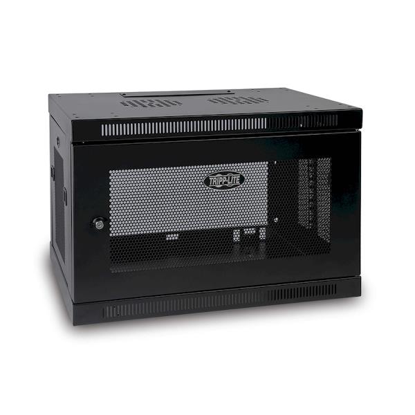 Tripp Lite 9U Wall Mount Rack Enclosure Server Cabinet w/ Door & Side Panels - Rack cabinet - montaggio a parete - nero - 9U - 19"