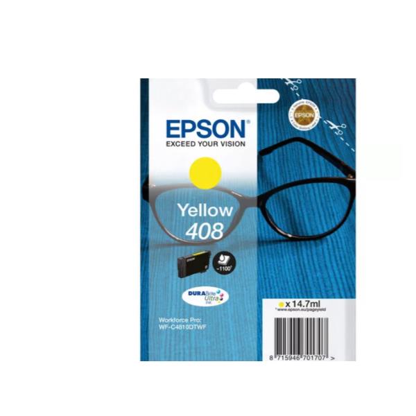 Epson 408 - 14.7 ml - alta capienza - giallo - originale - blister - cartuccia d'inchiostro - per WorkForce Pro WF-C4810DTWF