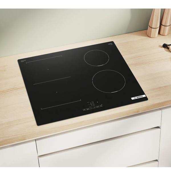 Bosch Serie | 4 PVS611BB6E - Piano cottura a induzione - 4 piastre - Nicchia - larghezza: 56 cm - prof. 49 cm - nero - senza cornice