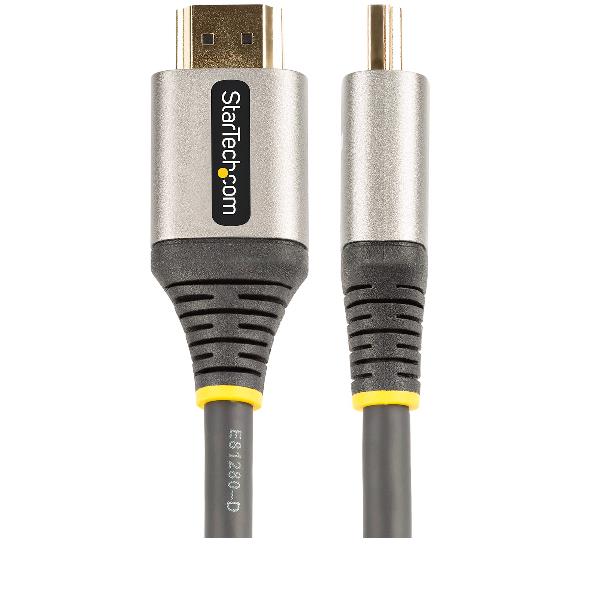 StarTech.com Cavo HDMI 2.1 8K da 5m - Cavo HDMI certificato ad alta velocità 48Gbps - Cavo HDMI Ultra HD per Monitor/TV/Display 8K 60Hz/4K 120Hz HDR10+ eARC - Rivestimento TPE flessibile (HDMM21V5m) - Ultra High Speed - cavo HDMI con Ethernet - HDMI maschio a HDMI maschio - 5 m - schermato - grigio, nero - passivo, supporta 4K 120 Hz, supporta 8K 60 Hz (7680 x 4320)