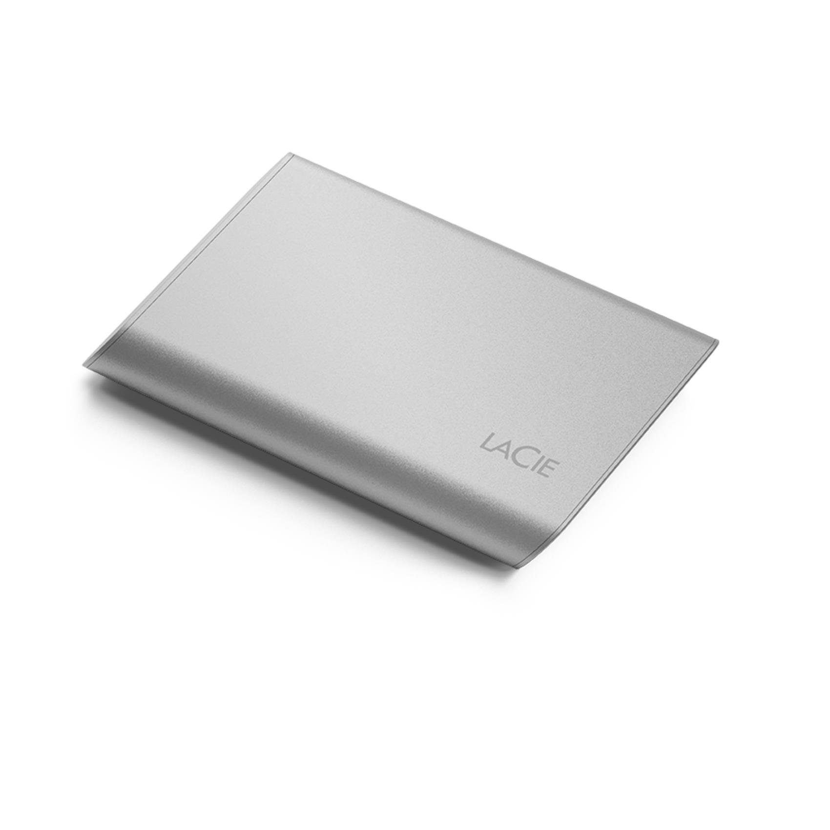 LaCie Portable SSD STKS2000400 - SSD - 2 TB - esterno (portatile) - USB (USB-C connettore) - moon silver - con Seagate Rescue Data Recovery